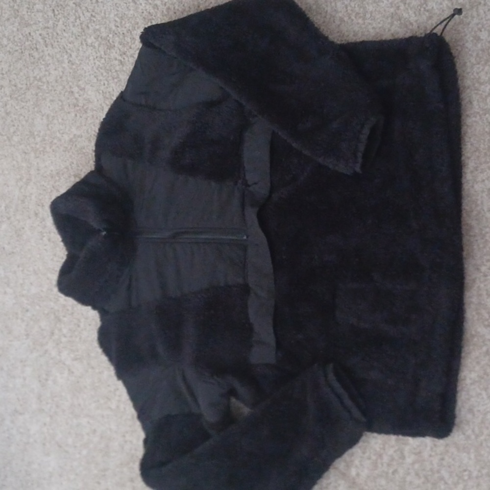Victoria's Secret‎ Pink Oversize Teddy Half Zip Color black Size largw